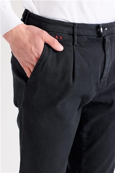 Siyah Pamuk Chino Pantolon