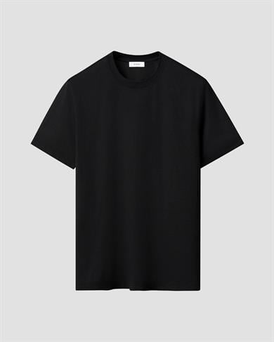 Siyah Pamuk İpek T-Shirt