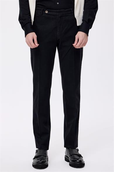 Siyah Pamuk Kaşmir Chino Pantolon