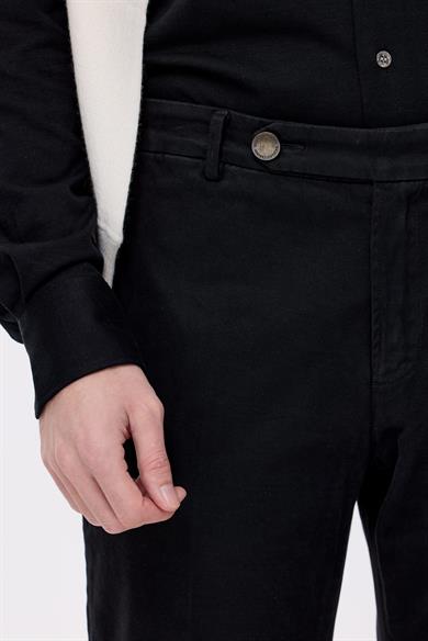 Siyah Pamuk Kaşmir Chino Pantolon