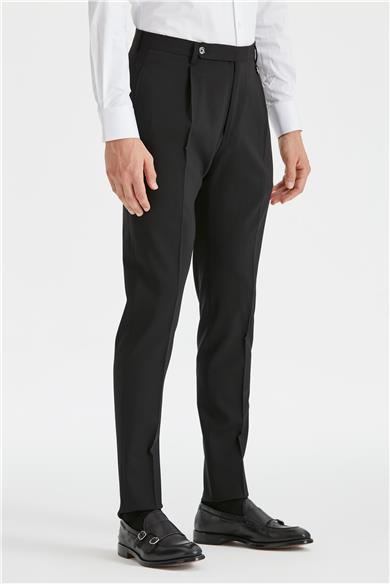 Siyah Tek Pileli Pantolon