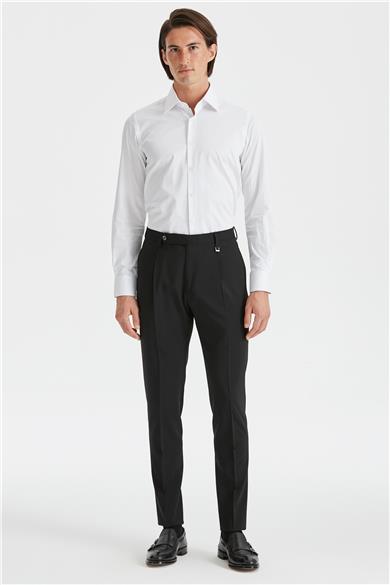 Siyah Tek Pileli Pantolon