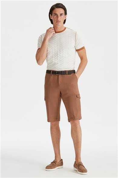 Tarçın Pamuk Triko Erkek Bermuda
