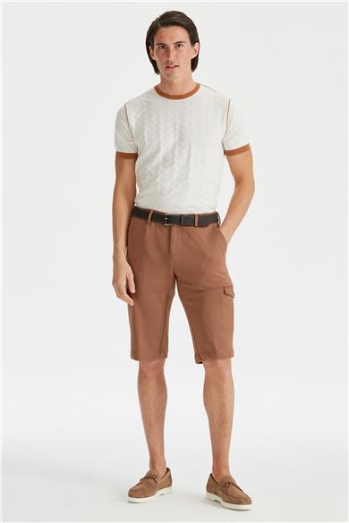 Tarçın Pamuk Triko Erkek Bermuda
