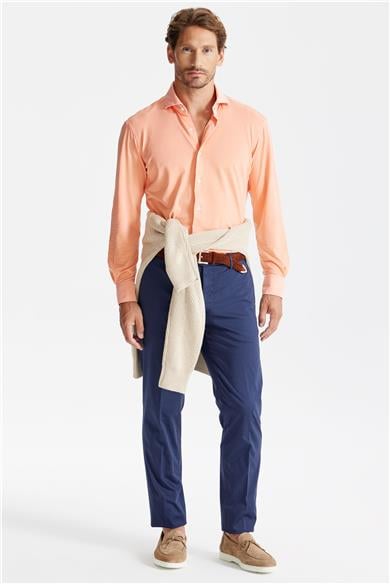 Turuncu Oxford Teknik Kumaş Gömlek