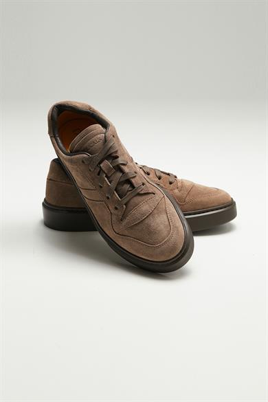 Vizon Renk Deri Sneaker