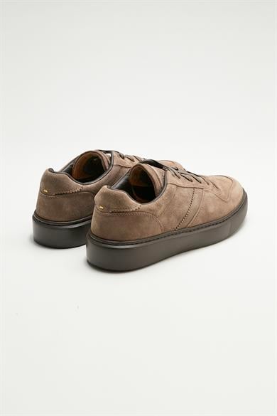 Vizon Renk Deri Sneaker