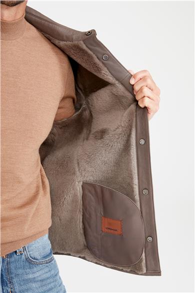 Vizon Shearling Deri Mont