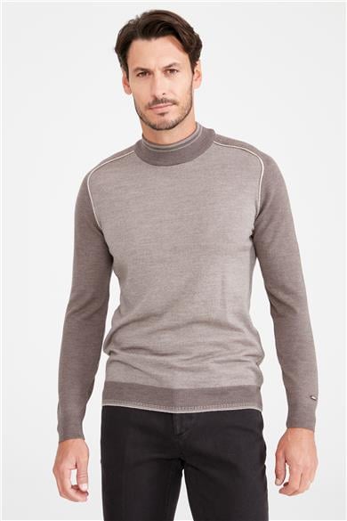 Vizon Yarım Balıkçı Yün Triko