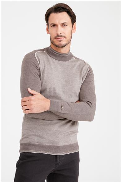 Vizon Yarım Balıkçı Yün Triko