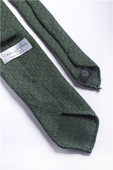 Yeşil Astarsız Yün Kravat
