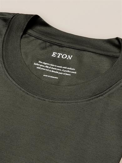 Yeşil Filo Di Scozia Pamuk  T-Shirt