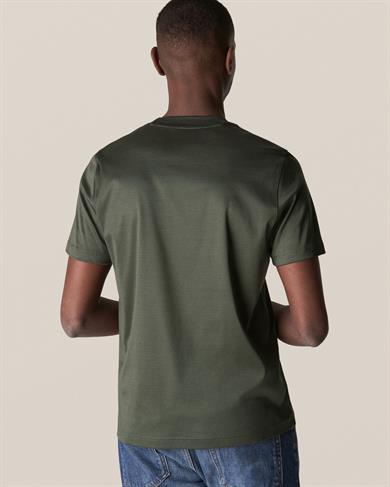 Yeşil Filo Di Scozia Pamuk  T-Shirt