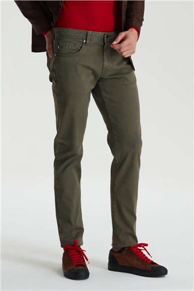 Yeşil Michelangelo Kanvas Pantolon