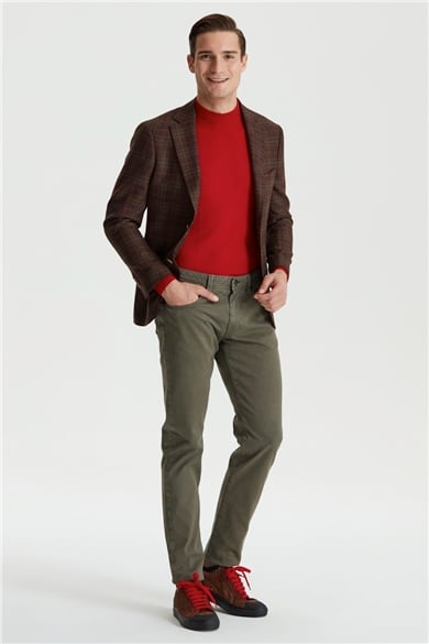 Yeşil Michelangelo Kanvas Pantolon