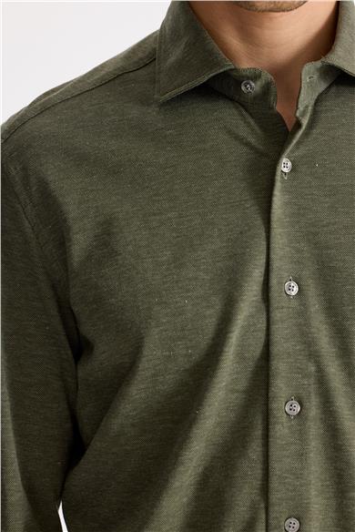 Yeşil Pamuk Kaşmir Gömlek