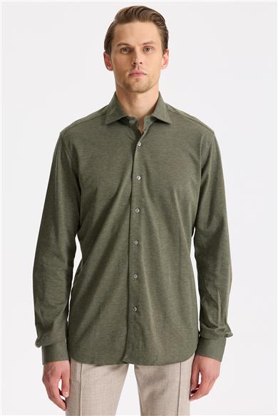 Yeşil Pamuk Kaşmir Gömlek