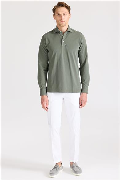 Yeşil Pima Pamuk Sweat Shirt