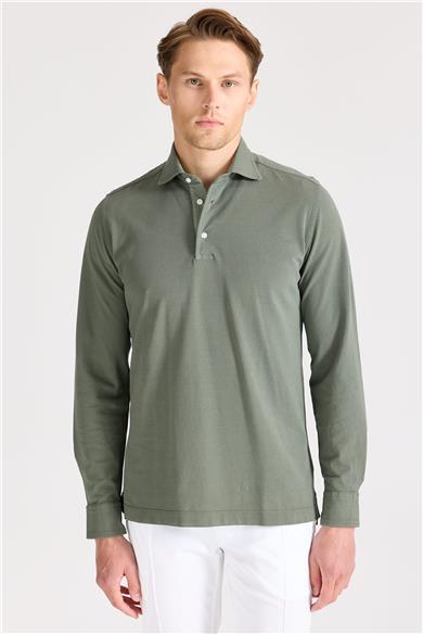 Yeşil Pima Pamuk Sweat Shirt