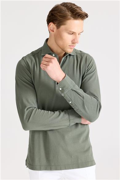 Yeşil Pima Pamuk Sweat Shirt