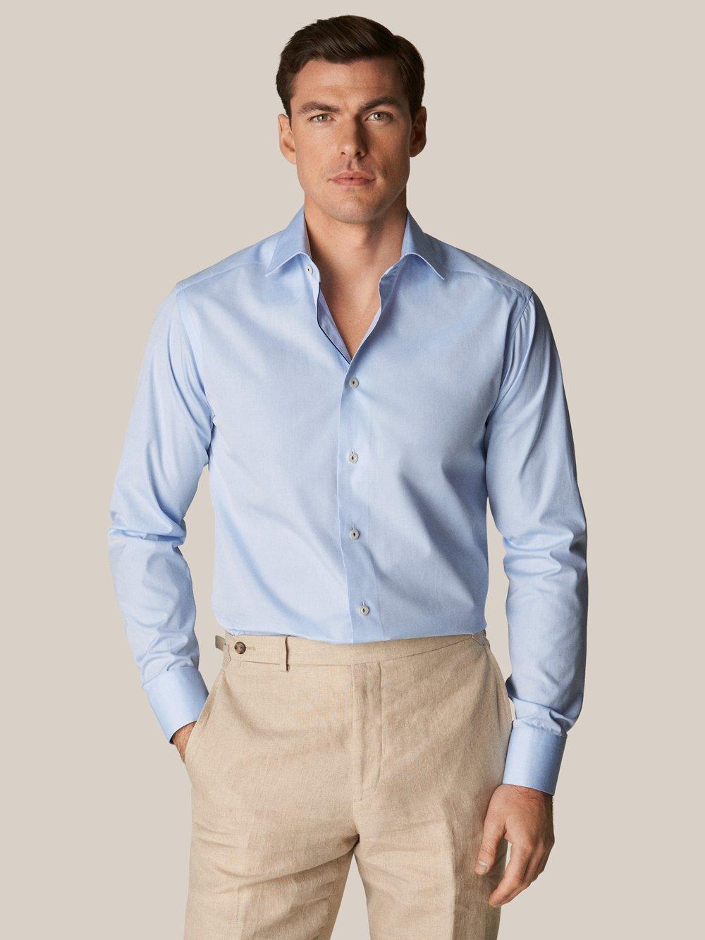 Açık Mavi Comfort Poplin Gömlek