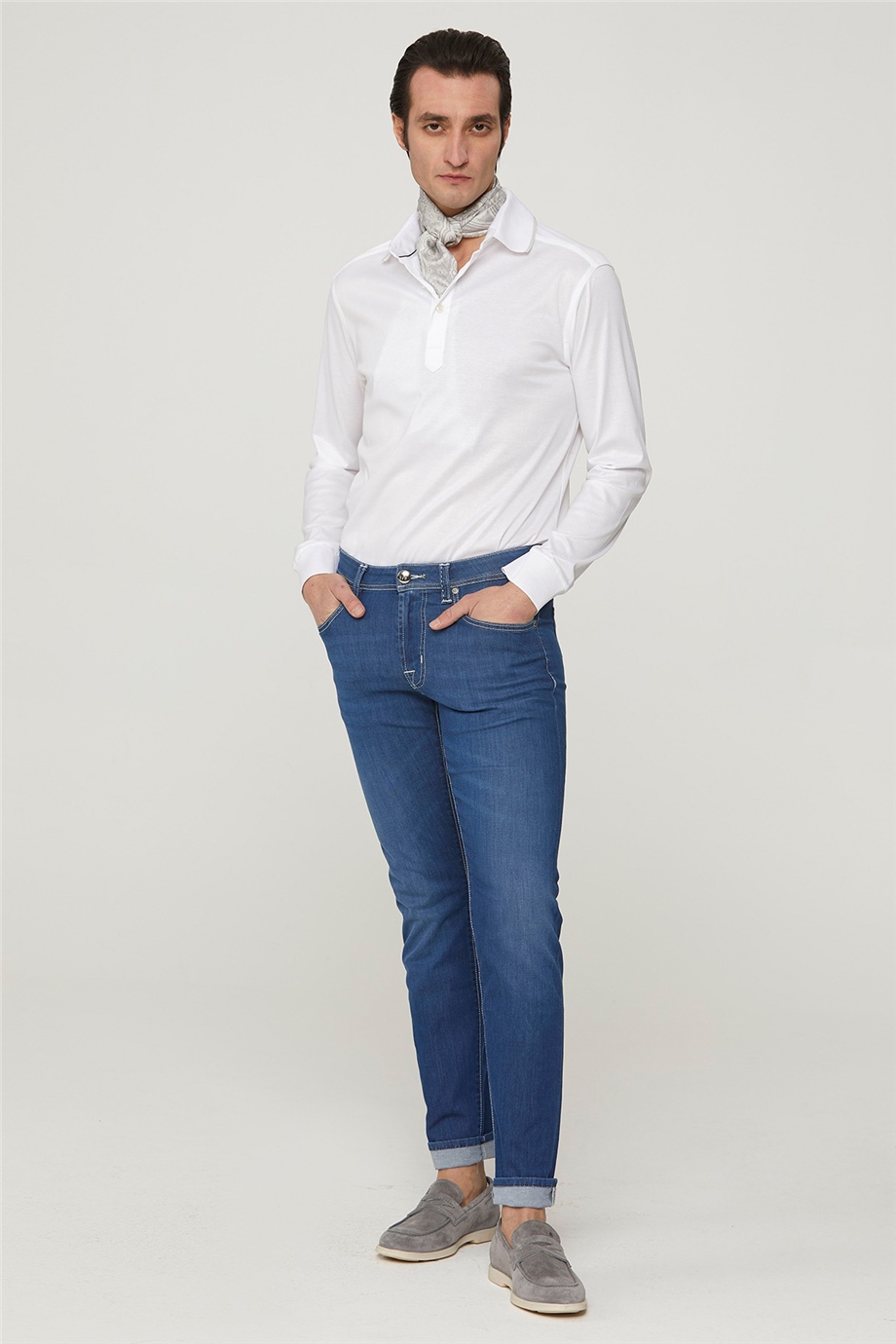 Açık Mavi Michelangelo Slim Denim Pantolon