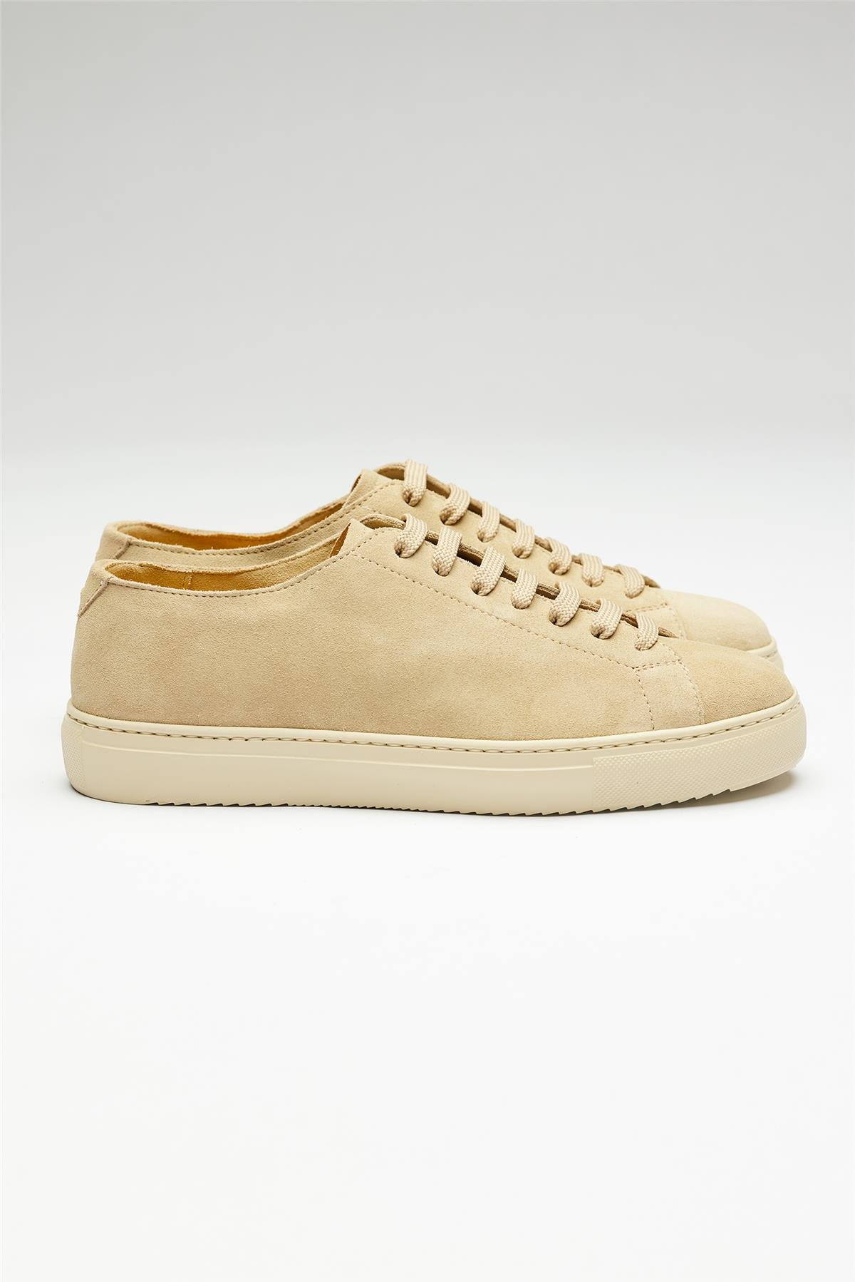 Bej Deri Sneaker