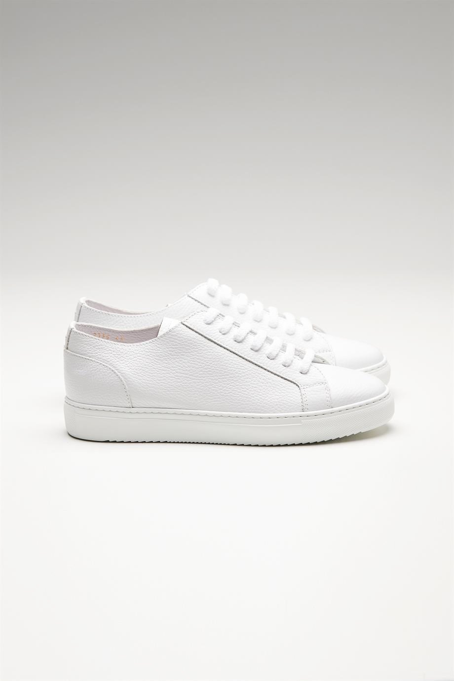 Beyaz Erkek Deri Sneaker