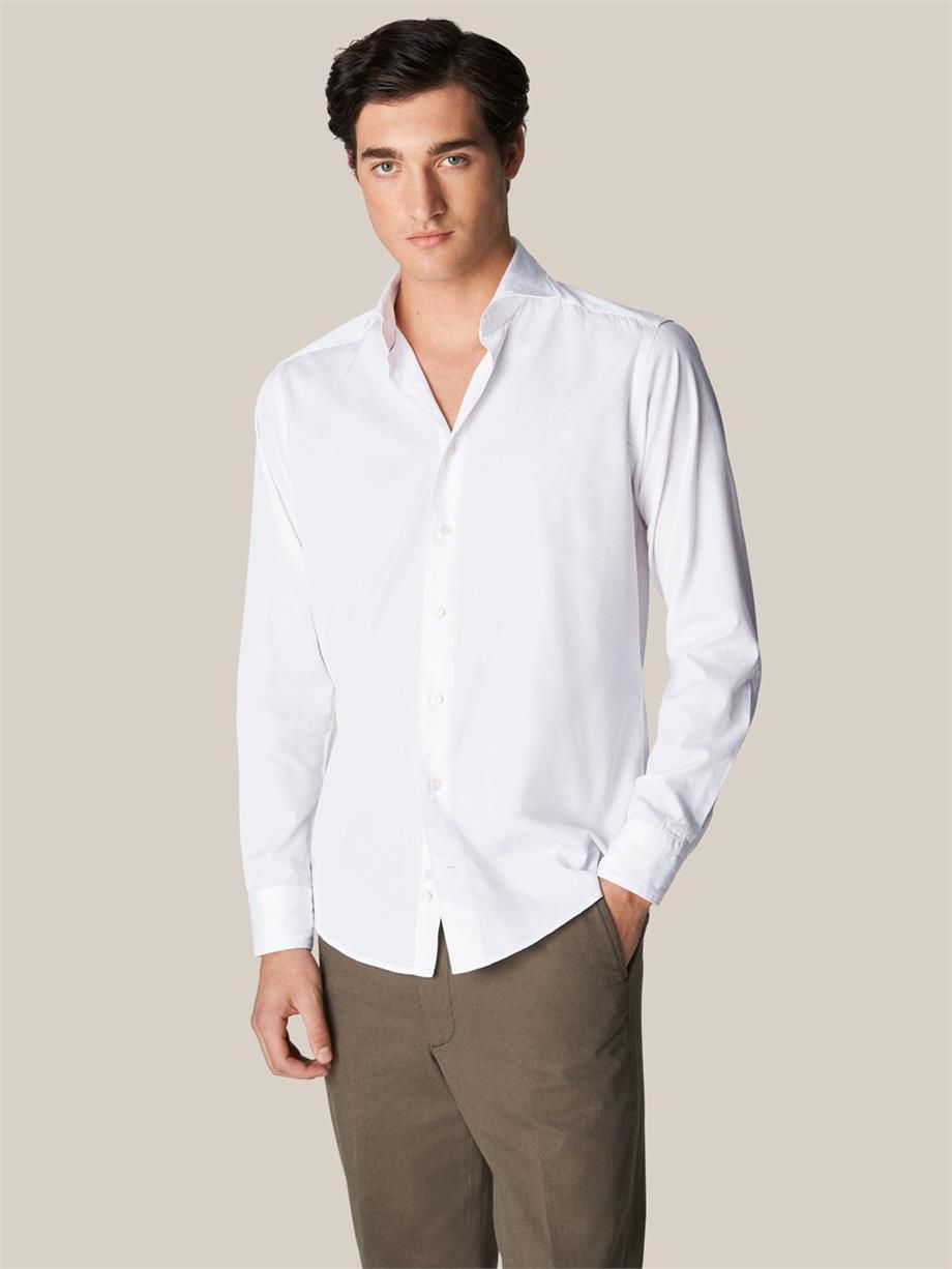 Beyaz Pamuk & Tensel Kumaş Gömlek