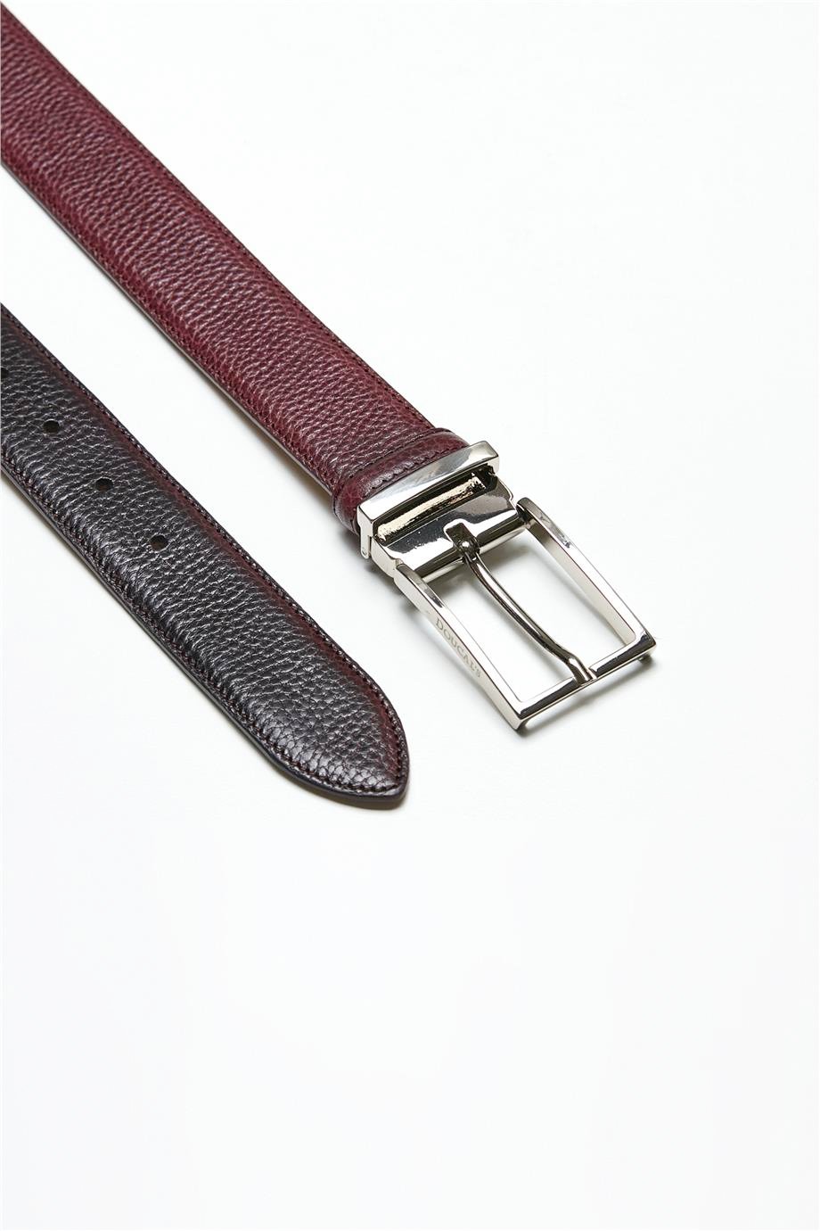 Bordo Deri Erkek Kemer