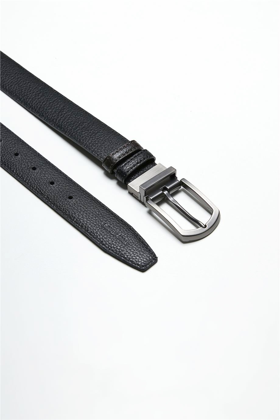 Çift Taraflı Siyah Kahve Klasik Kemer