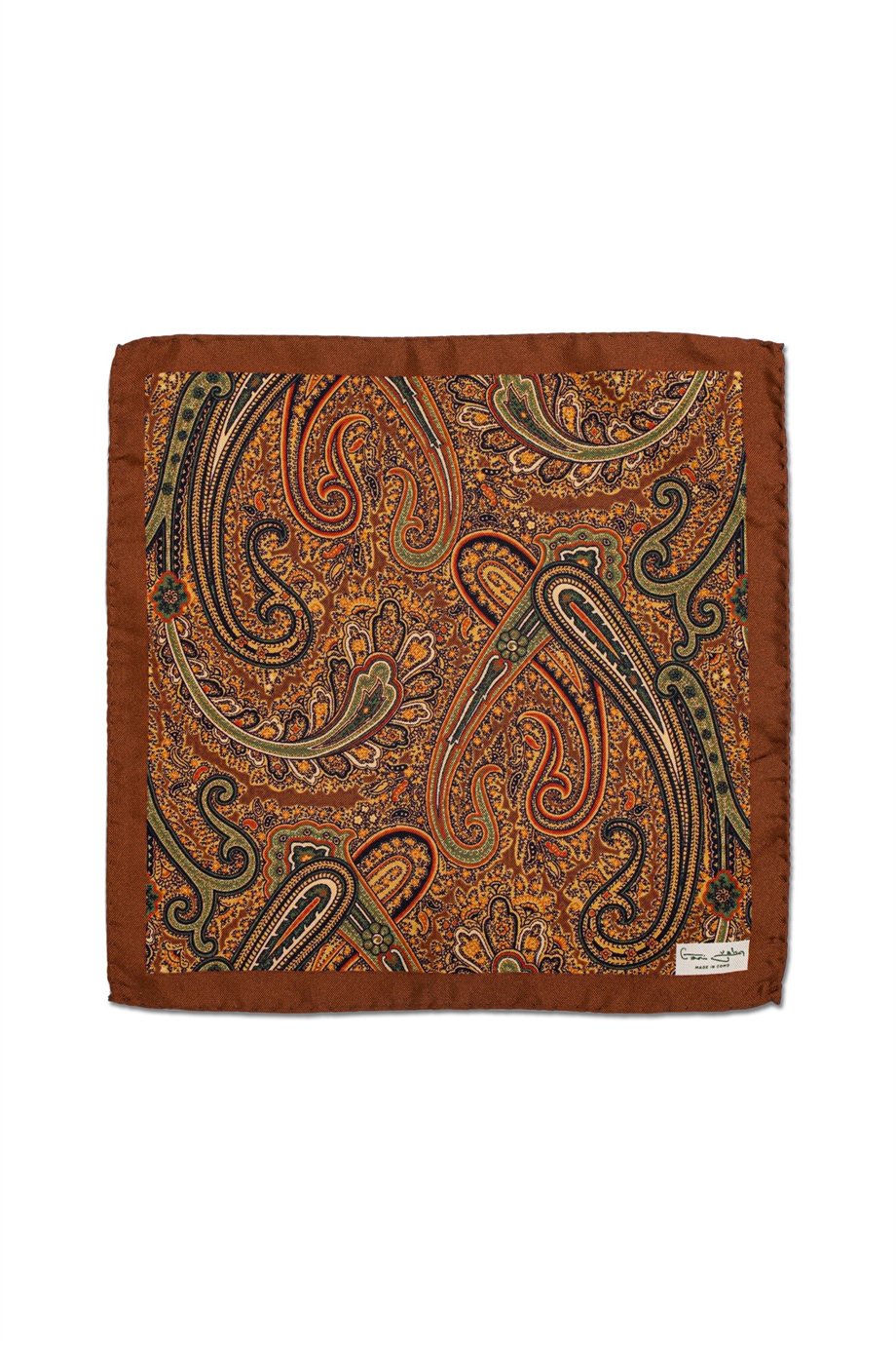 Desenli İpek Cep Mendili