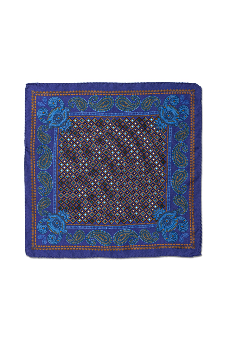 Desenli İpek Cep Mendili