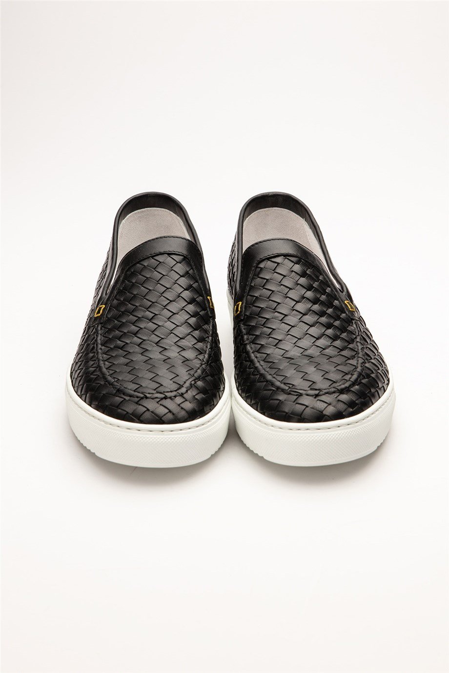 Doucal’s Siyah Örgü Deri Erkek Sneaker