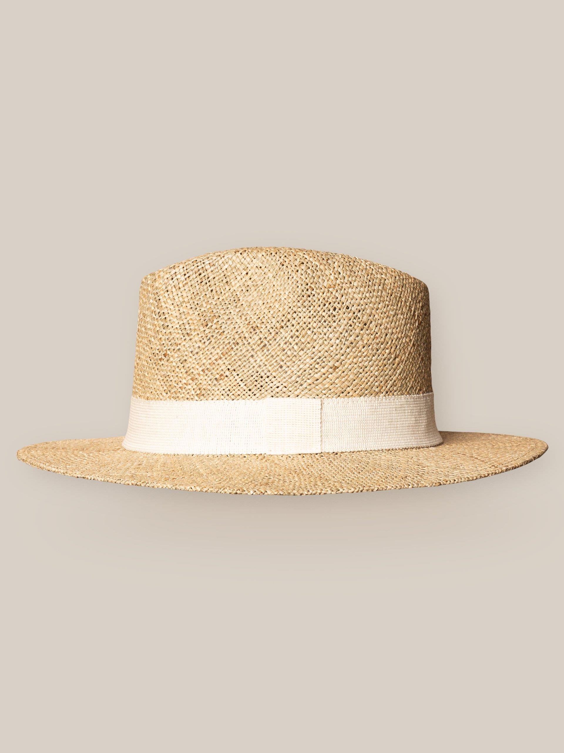 Ekru Hasır Panama Şapka