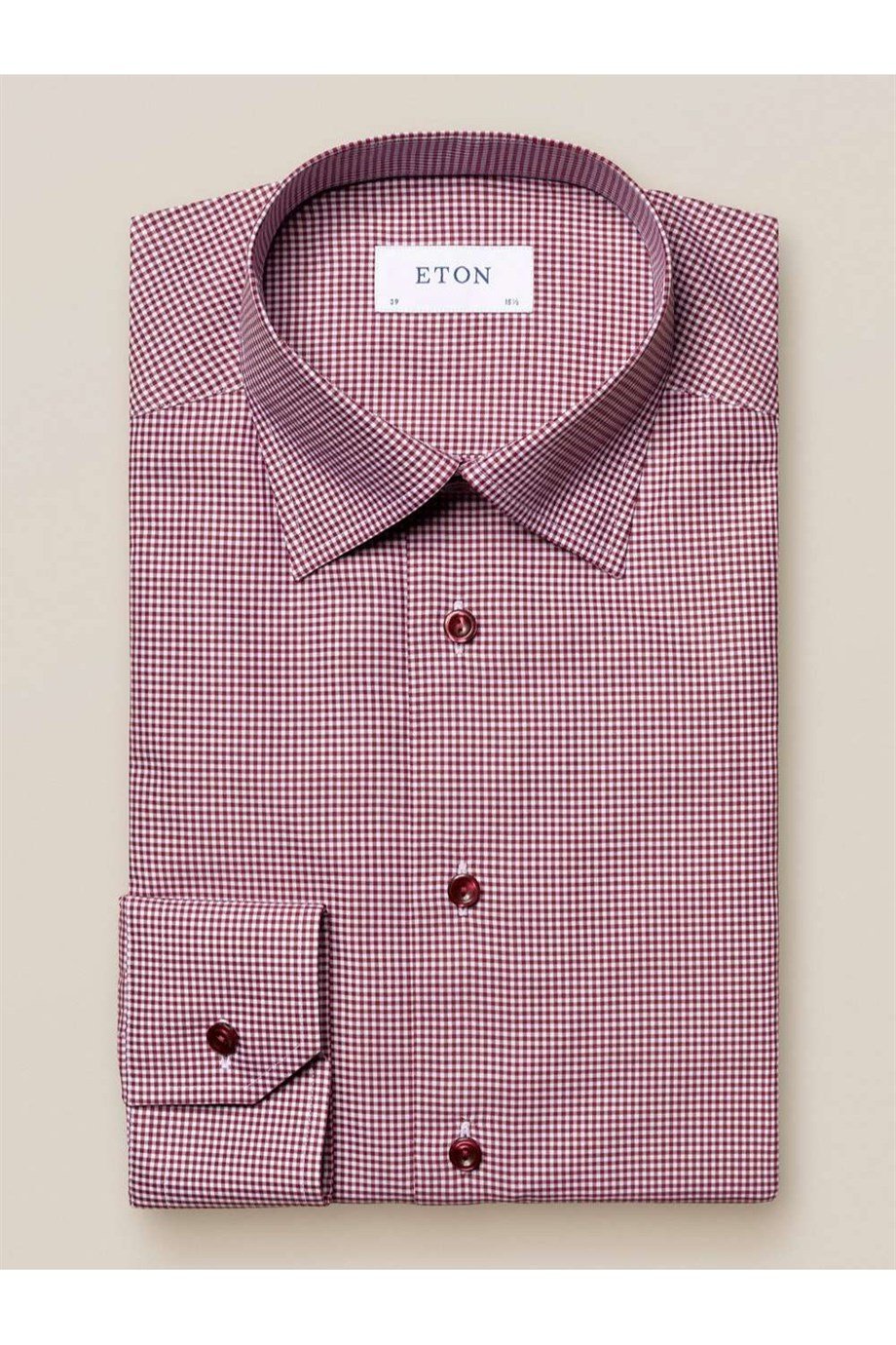Eton Bordo Kareli Gömlek