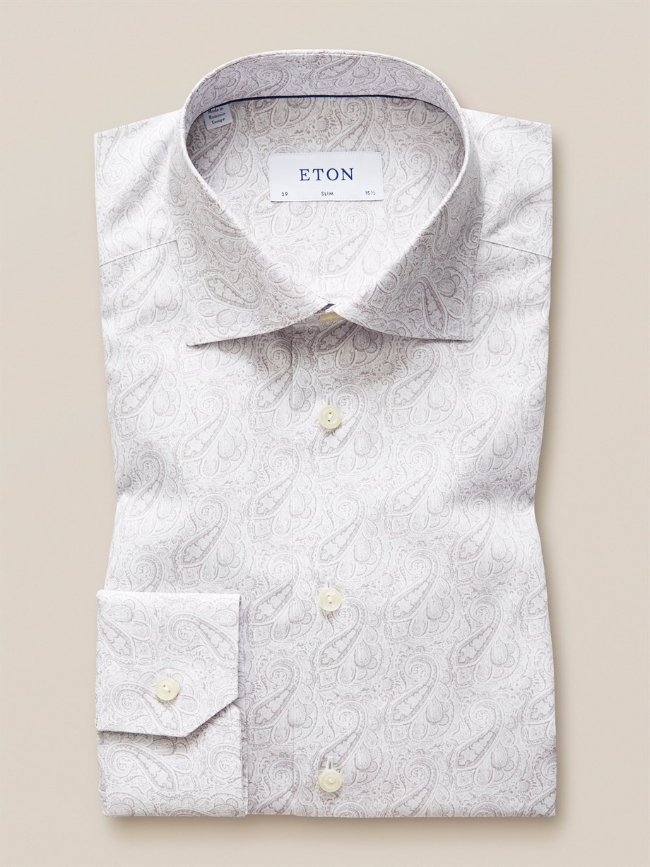 Eton Şal Desenli Pamuk Gömlek