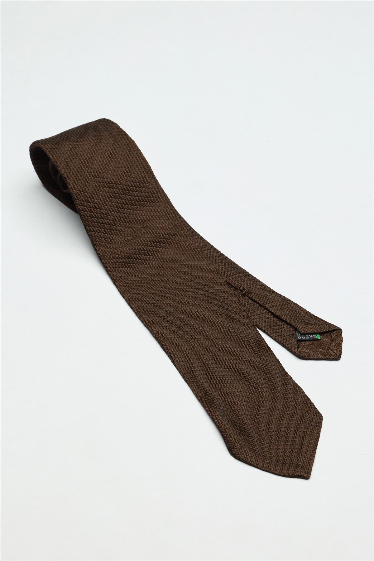 Kahverengi Garza İpek Kravat