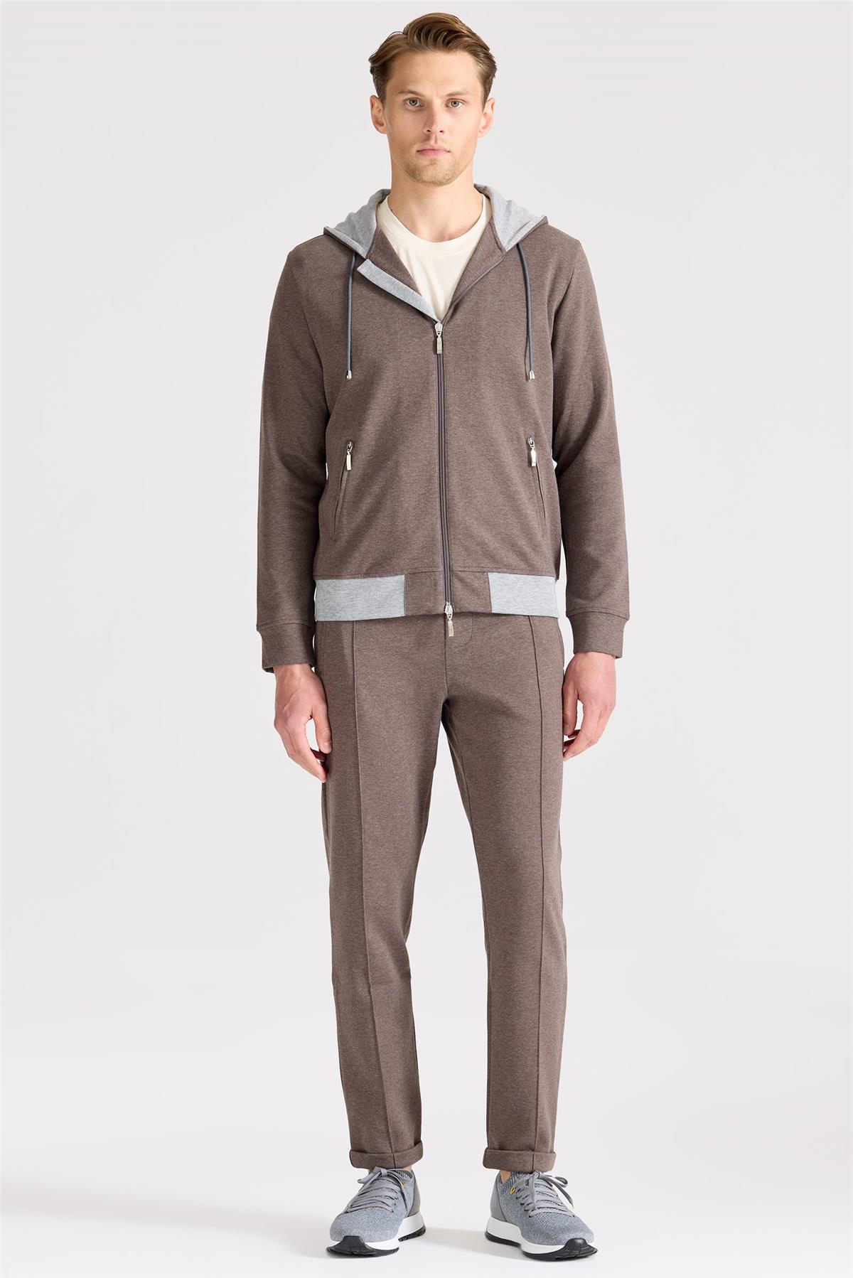 Kahverengi Pamuk Eşofman Takımı