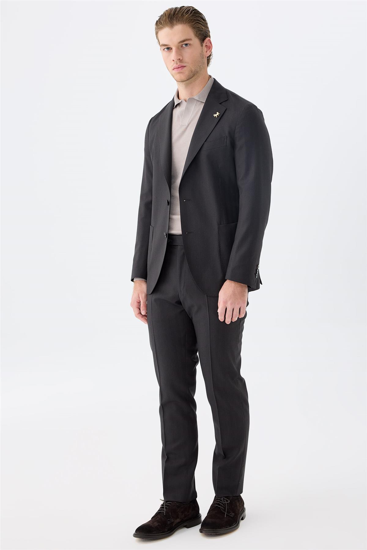 Kahverengi Zero Gravity Yün Takım Elbise 