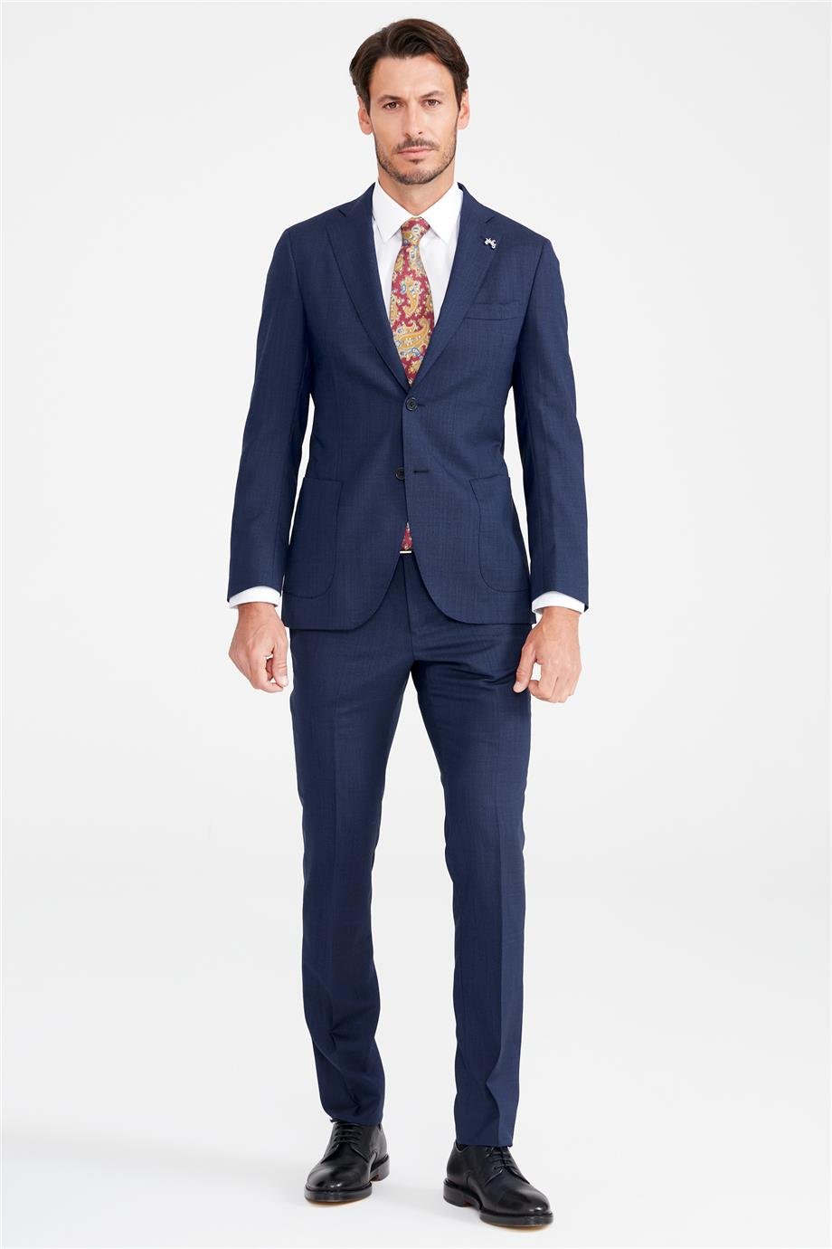 Koyu Mavi Yün Takım Elibse