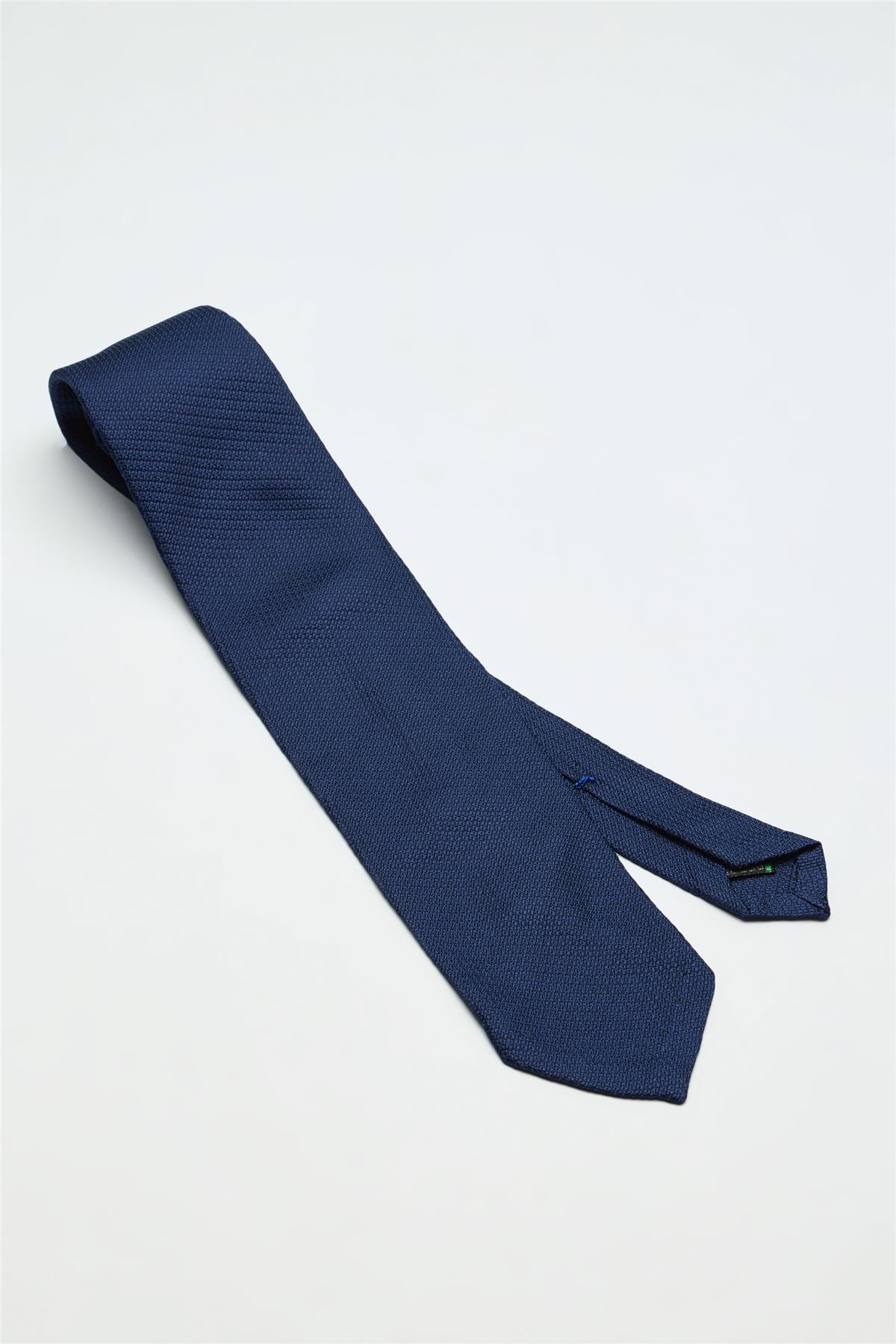 Lacivert Garza İpek Kravat