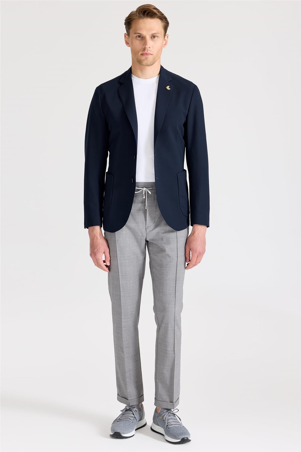 Lacivert Teknik Ceket