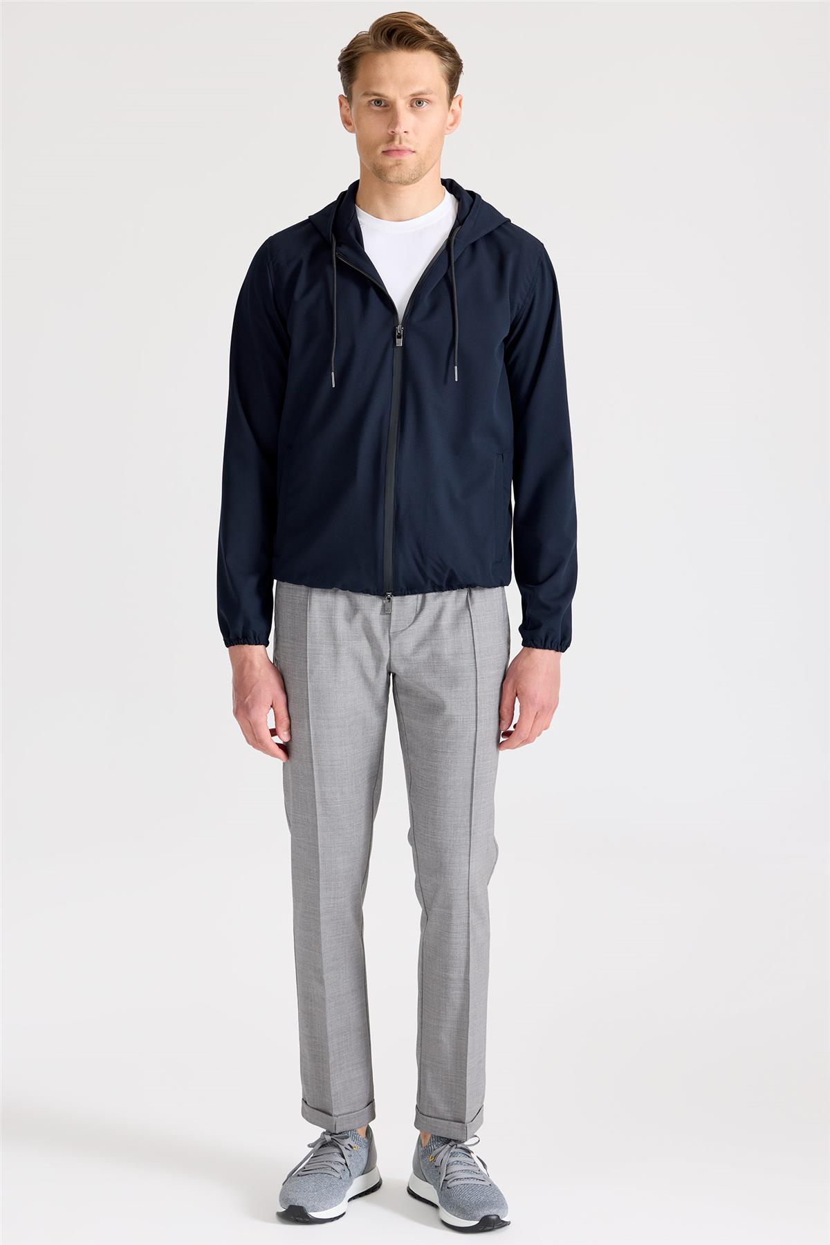 Lacivert Teknik Hoody