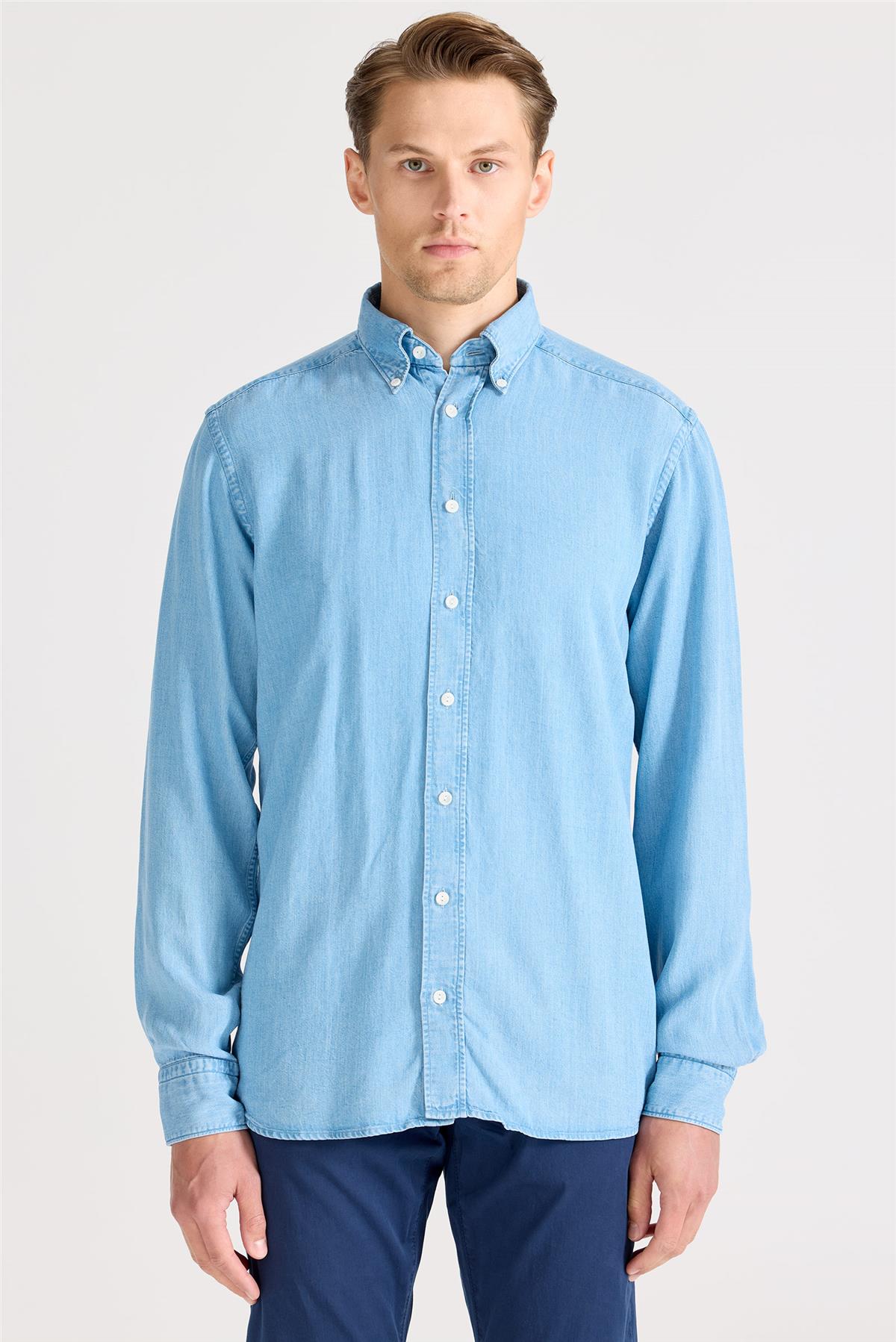 Mavi Tencel Denim Gömlek