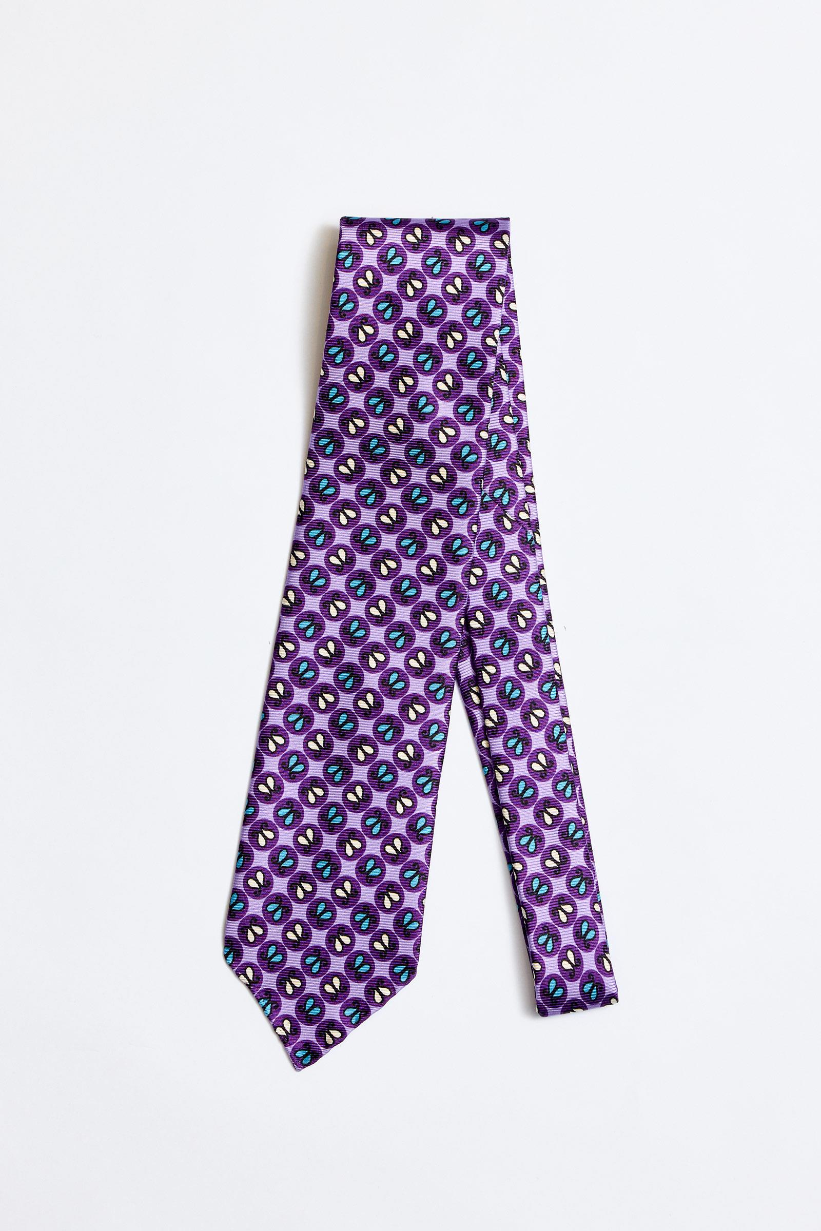 Mor Astarsız 3 Fold İpek Kravat