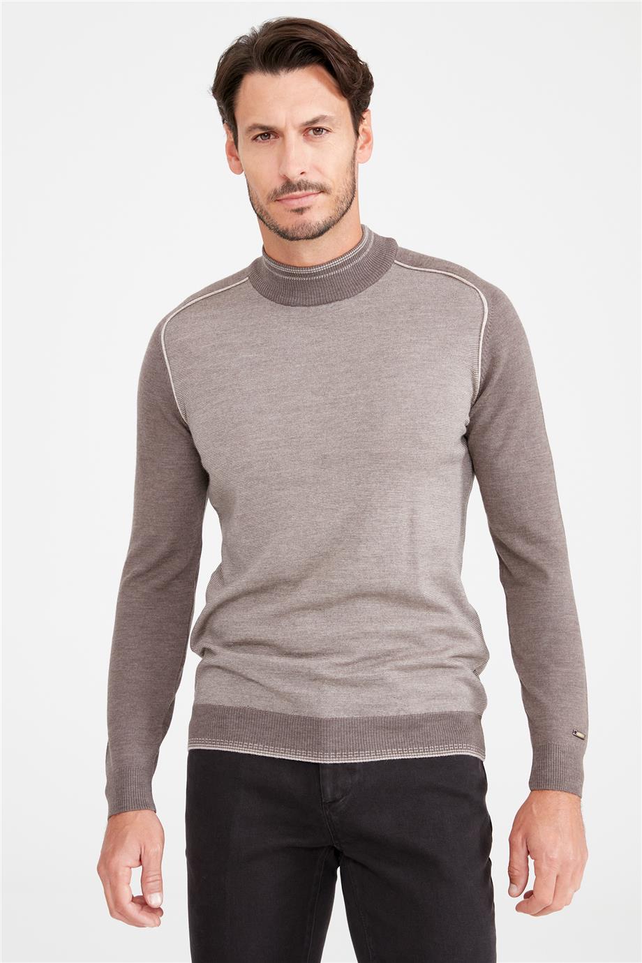 Vizon Yarım Balıkçı Yün Triko