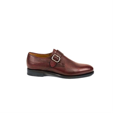 Berwick Claret Red Single Buckle Leather Shoes
