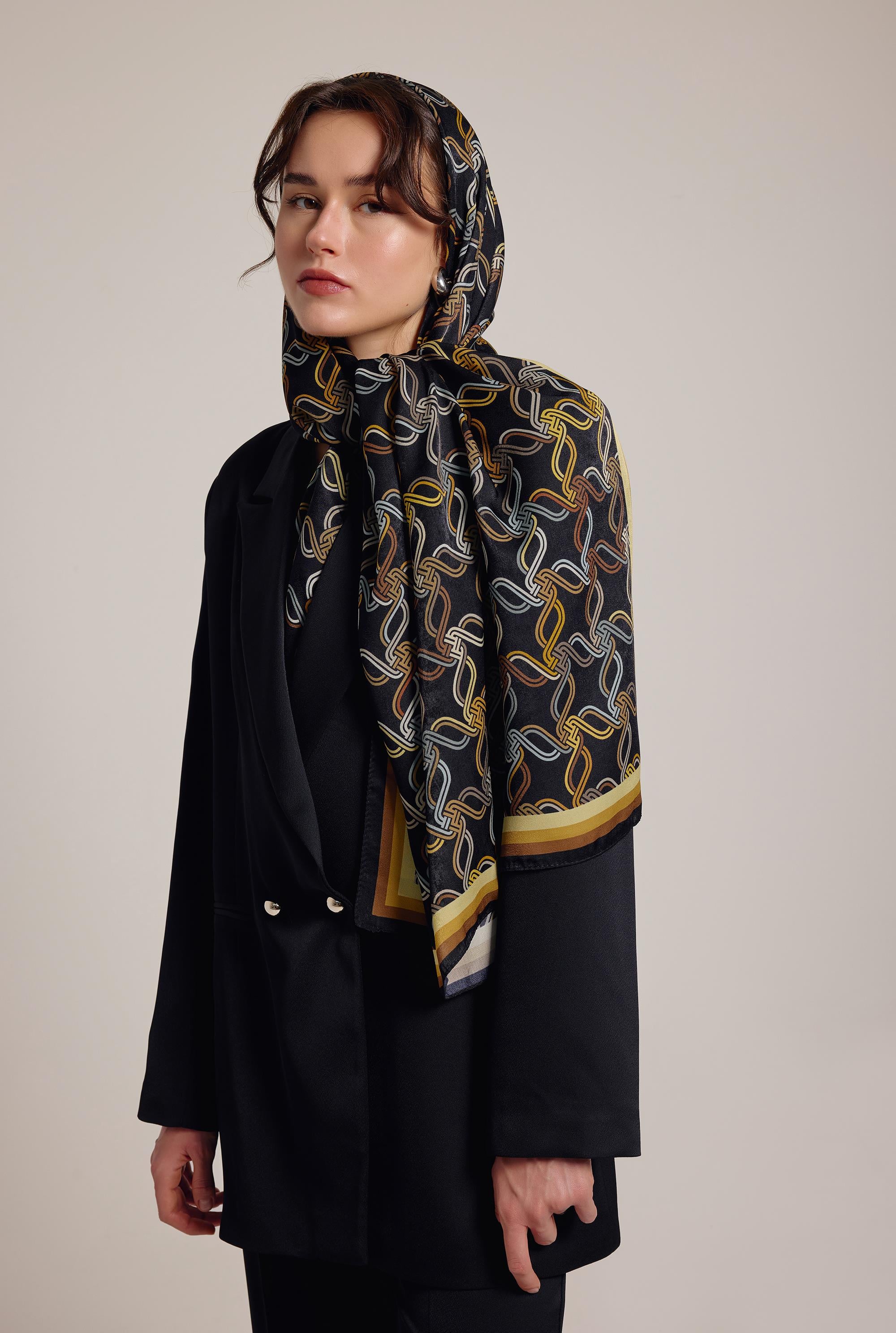 SİYAH-GOLD RING ŞAL