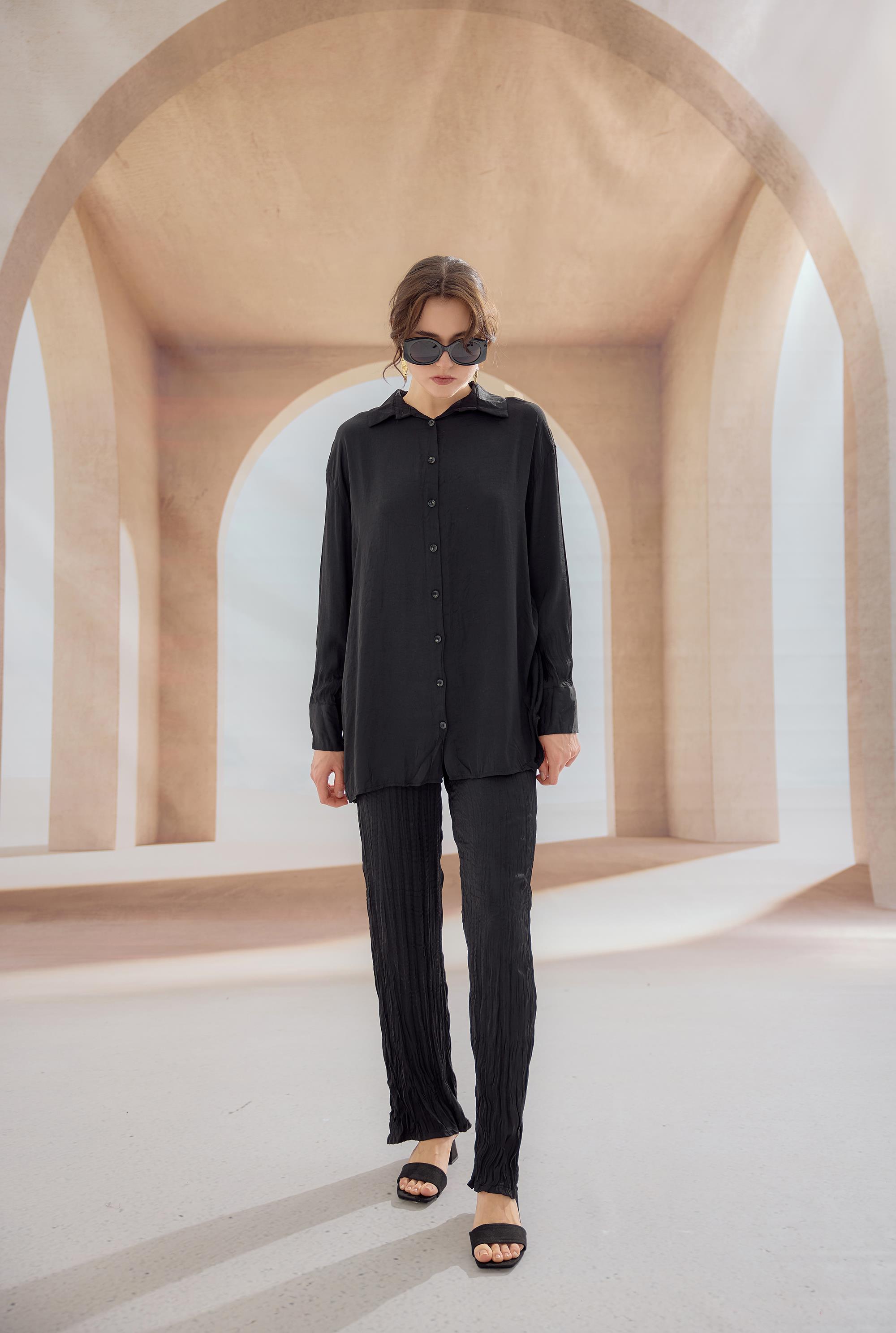 SİYAH KRAŞLI PANTOLON